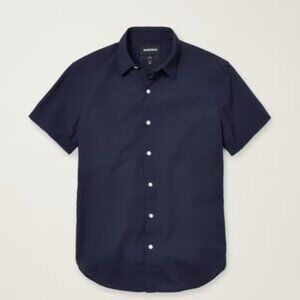 Bonobos Riviera short-sleeve in Blue Black Seersucker Check